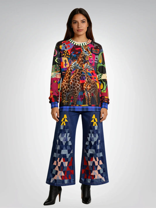 Giraffes of Tanzania - Straight Outta Africa Collection - Unisex Sweatshirt (Gold Label)