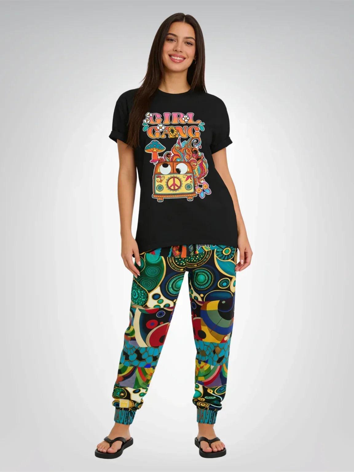 Little Miss Sassy Afro Girl Patchwork Eco-Poly Unisex Joggers