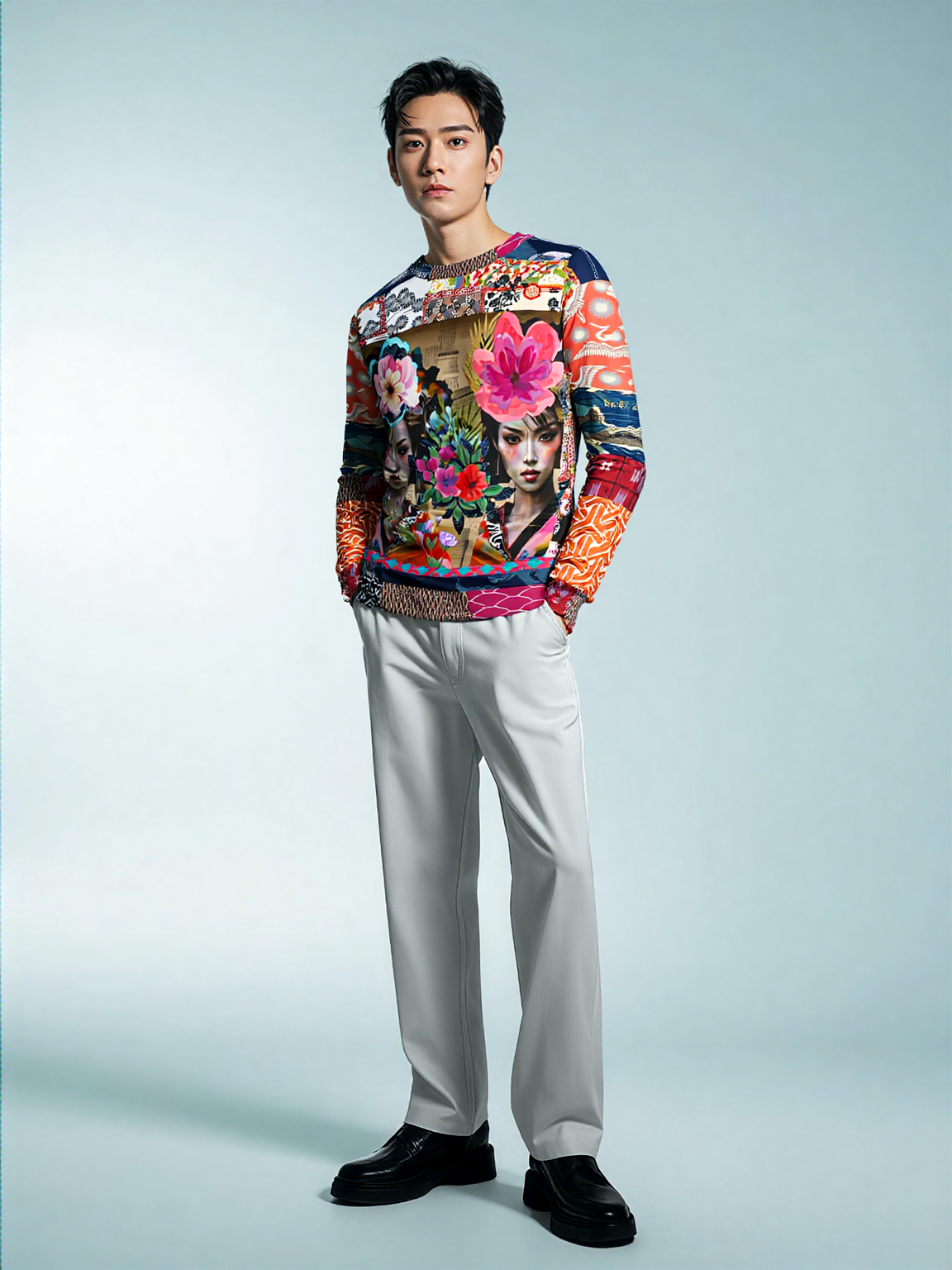 Girls Wrapped in Silk Robes Unisex Sweatshirt (Gold Label)