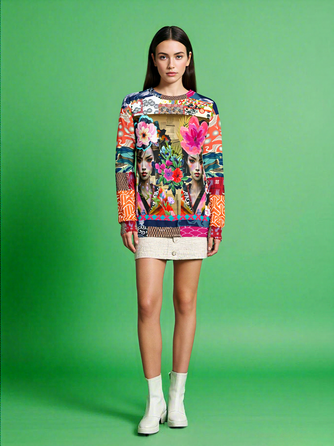 Girls Wrapped in Silk Robes Unisex Sweatshirt (Gold Label)