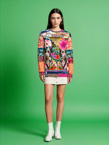 Girls Wrapped in Silk Robes Unisex Sweatshirt (Gold Label)