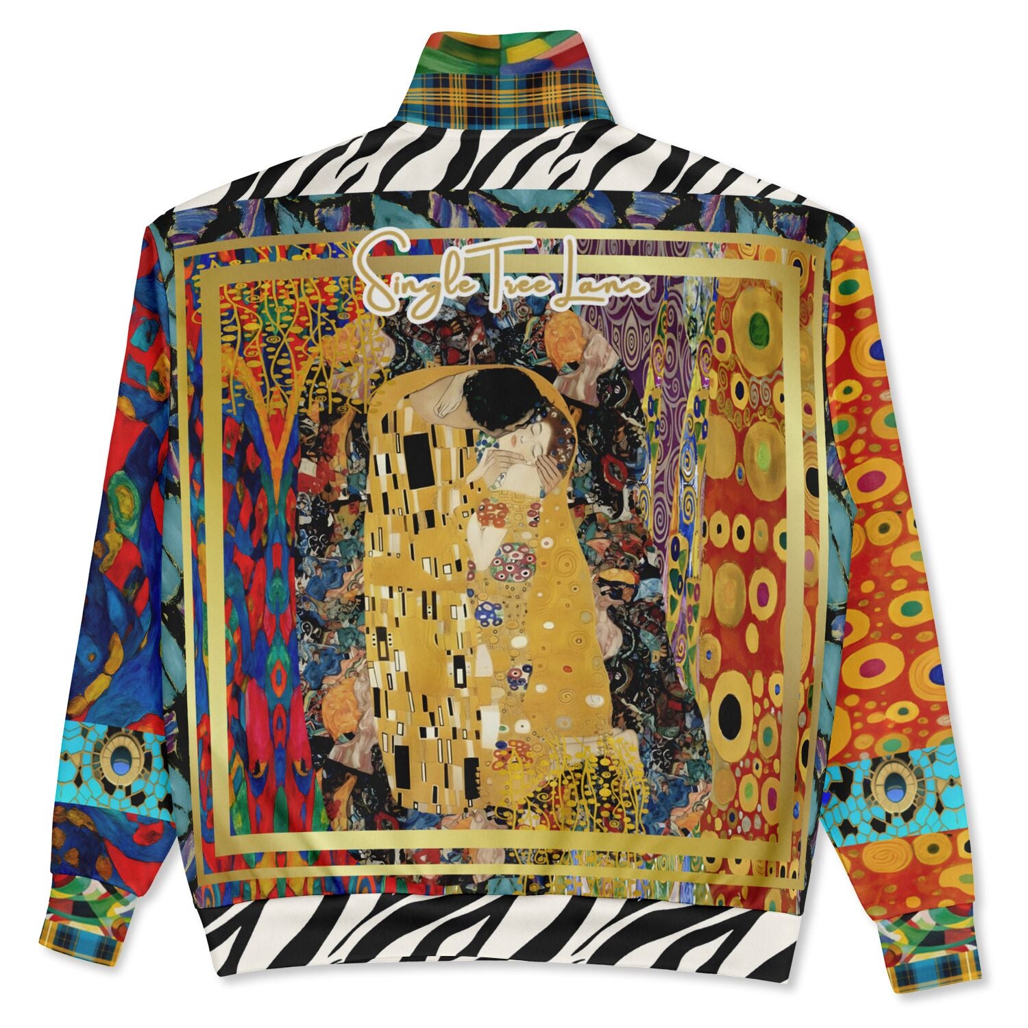 Give Me a Kiss Art Deco Print Heavyweight Oversized Quarter Zip Sweatshirt