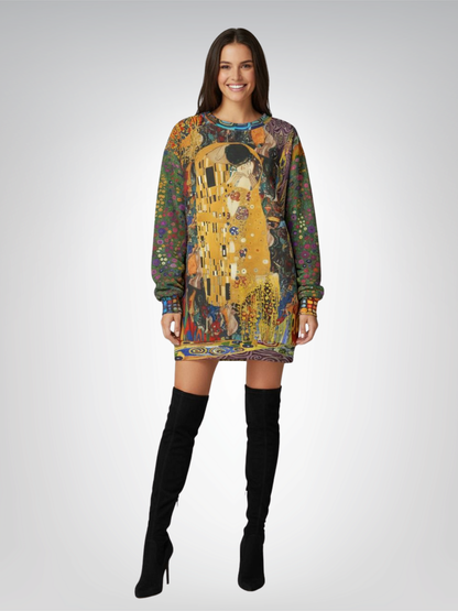 Give Me a Kiss Art Deco Print Unisex Sweatshirt (Gold Label)