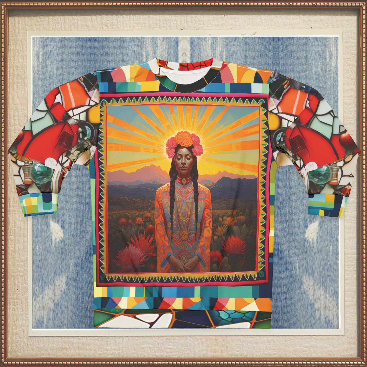 Goddess of the Harvest Mexican  Chicomecōātl Unisex Sweatshirt (Gold Label)