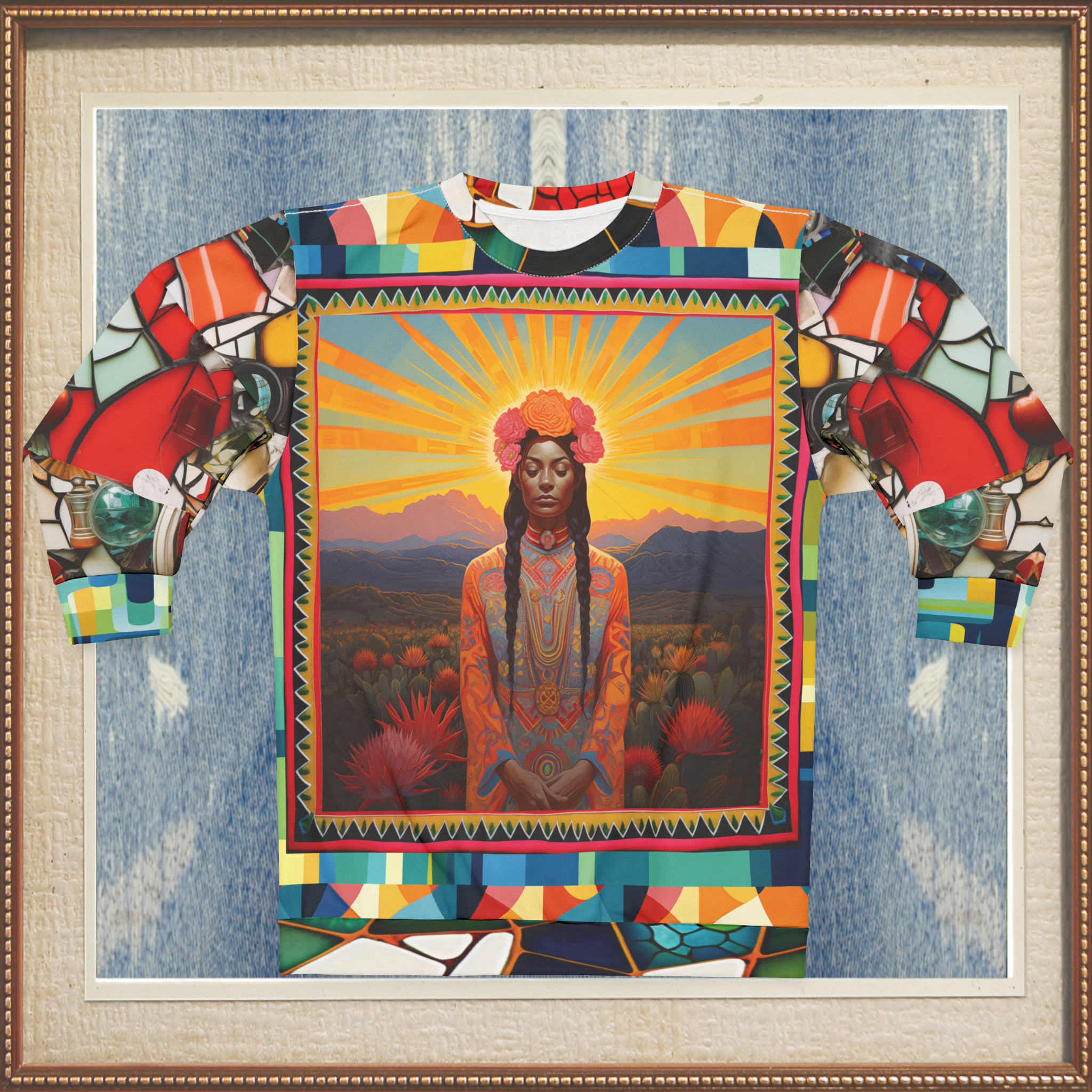 Goddess of the Harvest Mexican  Chicomecōātl Unisex Sweatshirt (Gold Label)