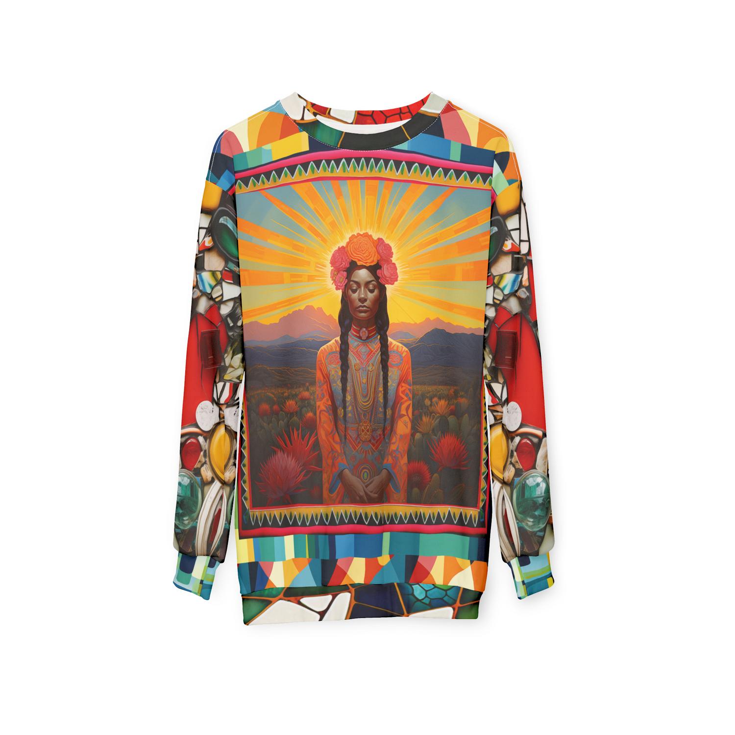 Goddess of the Harvest Mexican  Chicomecōātl Unisex Sweatshirt (Gold Label)