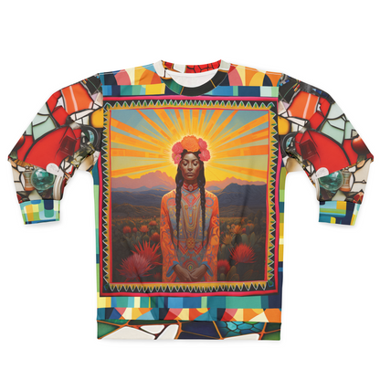 Goddess of the Harvest Mexican  Chicomecōātl Unisex Sweatshirt (Gold Label)