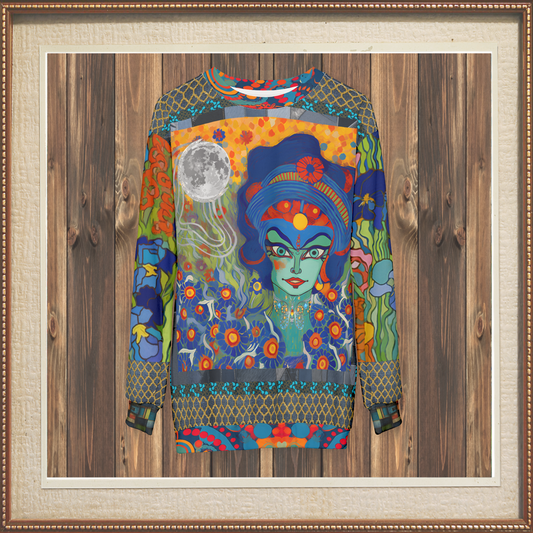 Goddess of the Seven Sisters Floral Print Unisex Sweatshirt (Gold Label)