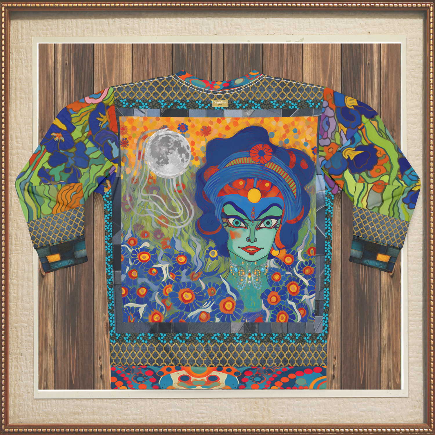 Goddess of the Seven Sisters Floral Print Unisex Sweatshirt (Gold Label)