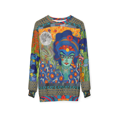 Goddess of the Seven Sisters Floral Print Unisex Sweatshirt (Gold Label)