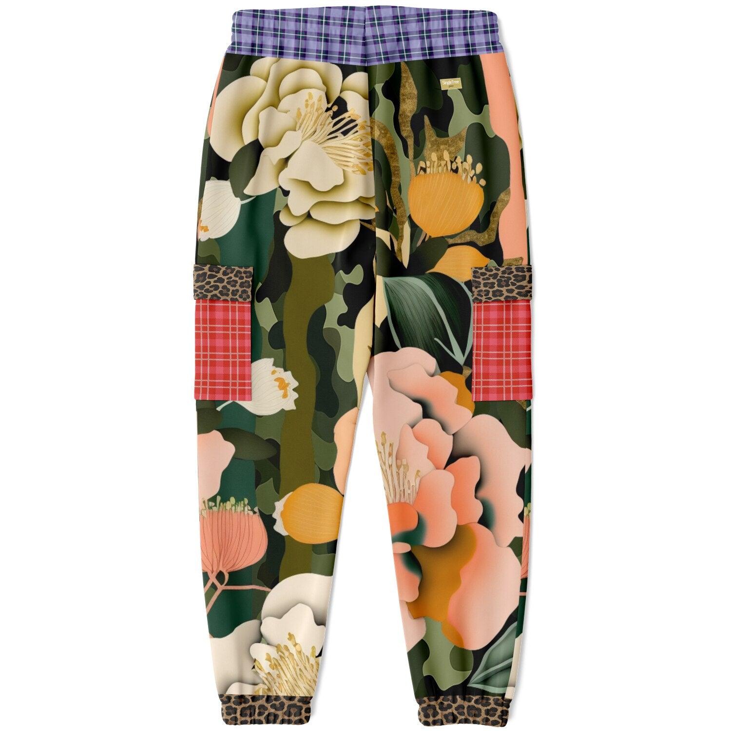 Gold Fish in Garden Floral Splendor Eco-Poly Cargo Joggers