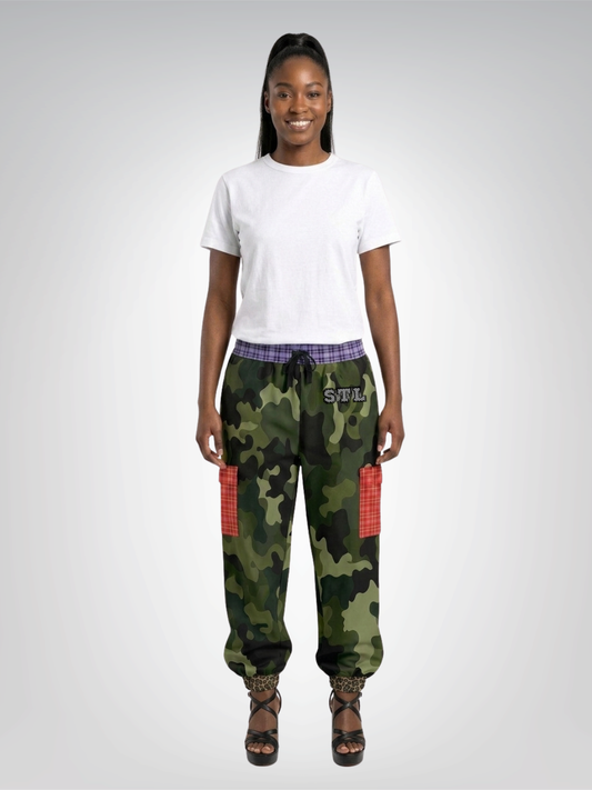 Gold Fish in Garden Splendor Eco-Poly Cargo Joggers