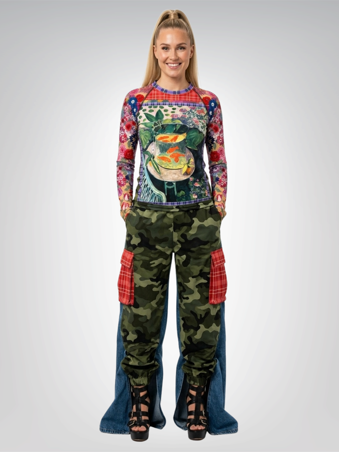 Gold Fish in Garden Splendor Women&