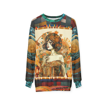 Golden Girl of Flapping Mosaic Print Unisex Sweatshirt (Gold Label)