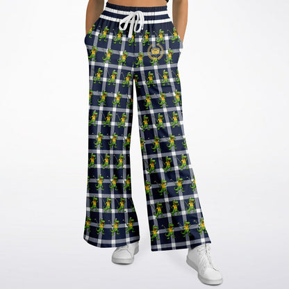 Gator Goes Golfing in Plaid Eco-Poly Wide Leg Pants