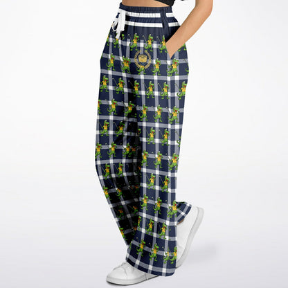 Gator Goes Golfing in Plaid Eco-Poly Wide Leg Pants