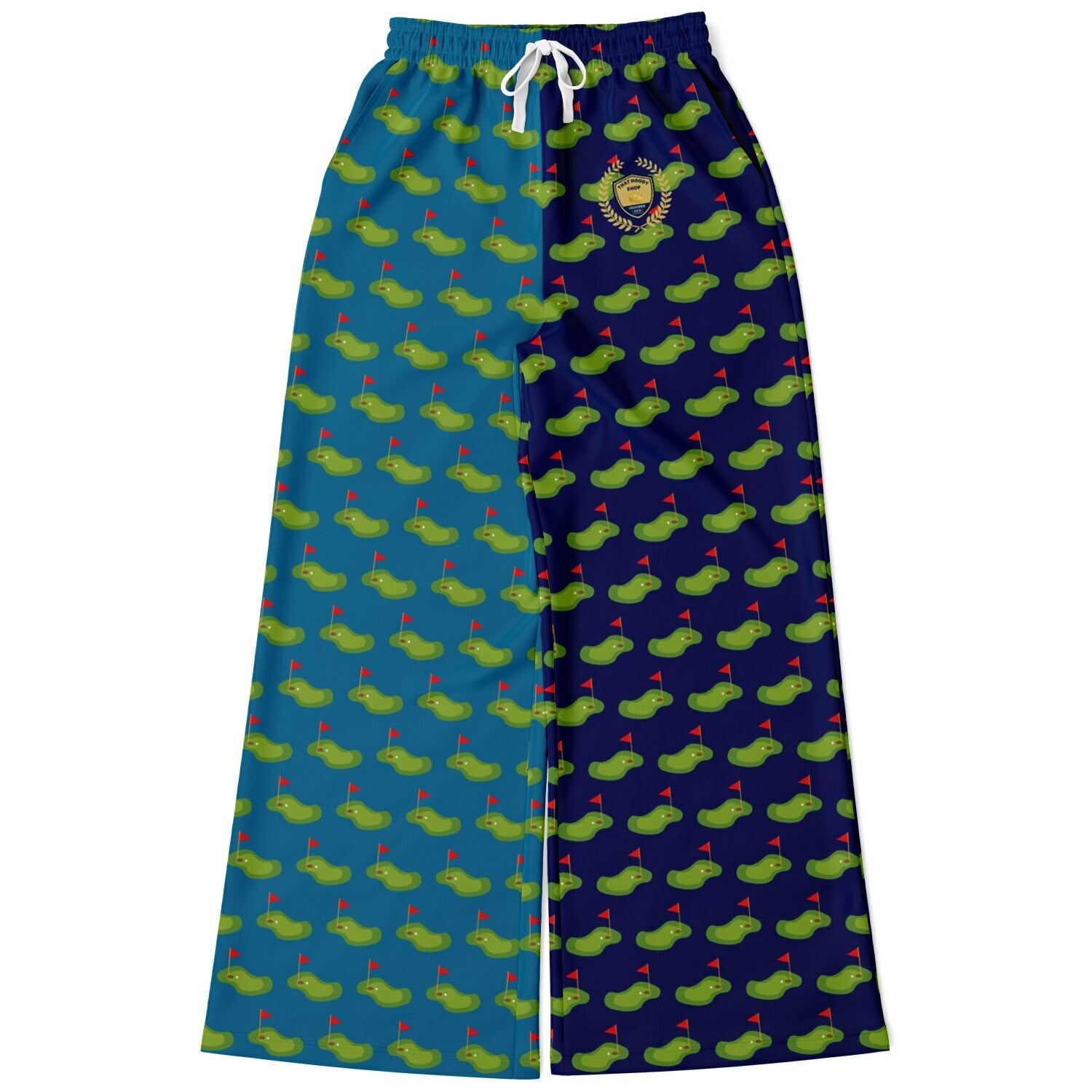 Golf - Hitting the Links in Blue Duo Eco-Poly Wide Leg Pants