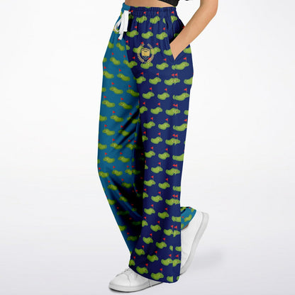 Golf - Hitting the Links in Blue Duo Eco-Poly Wide Leg Pants