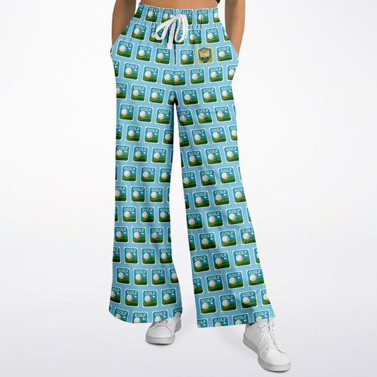 Golf - Hole in One in Blue Skies Eco-Poly Wide Leg Pants