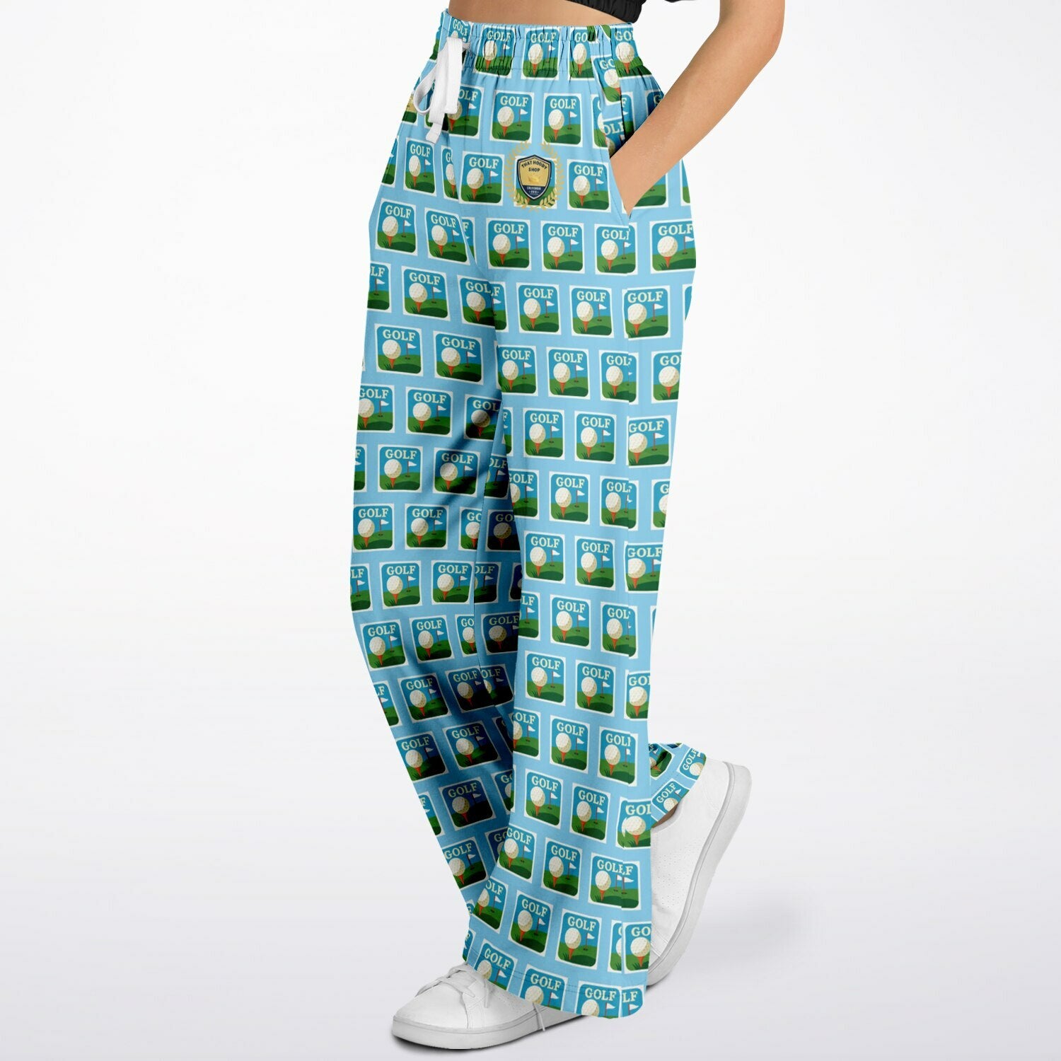 Golf - Hole in One in Blue Skies Eco-Poly Wide Leg Pants