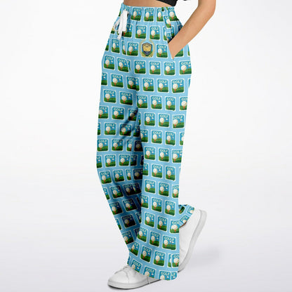 Golf - Hole in One in Blue Skies Eco-Poly Wide Leg Pants