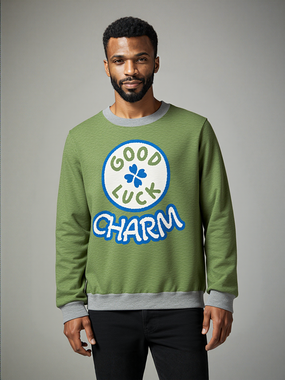 Good Luck Charm Knitted Crewneck Sweater