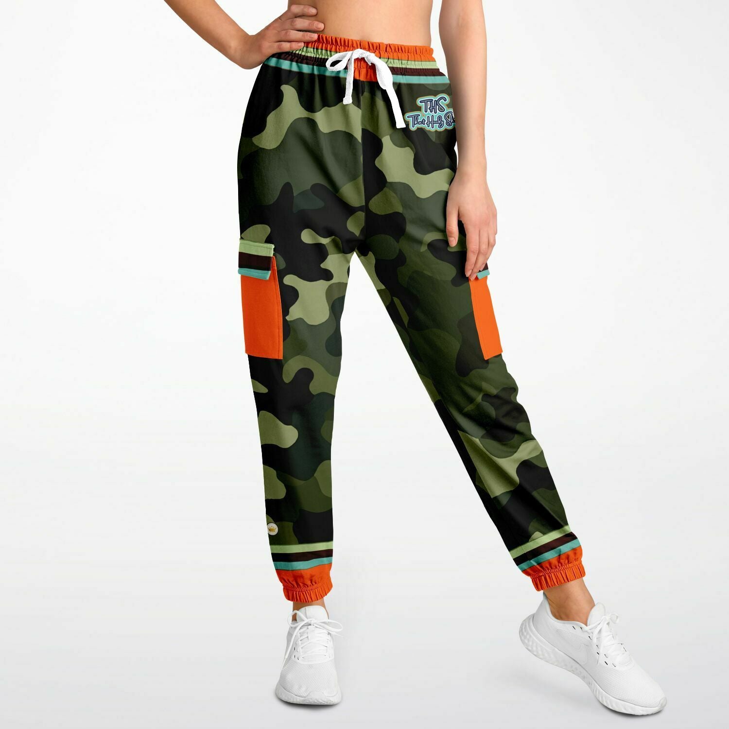 Government Issued Green Camo Eco-Poly Unisex Cargo Joggers