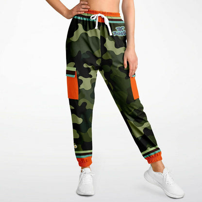 Government Issued Green Camo Eco-Poly Unisex Cargo Joggers