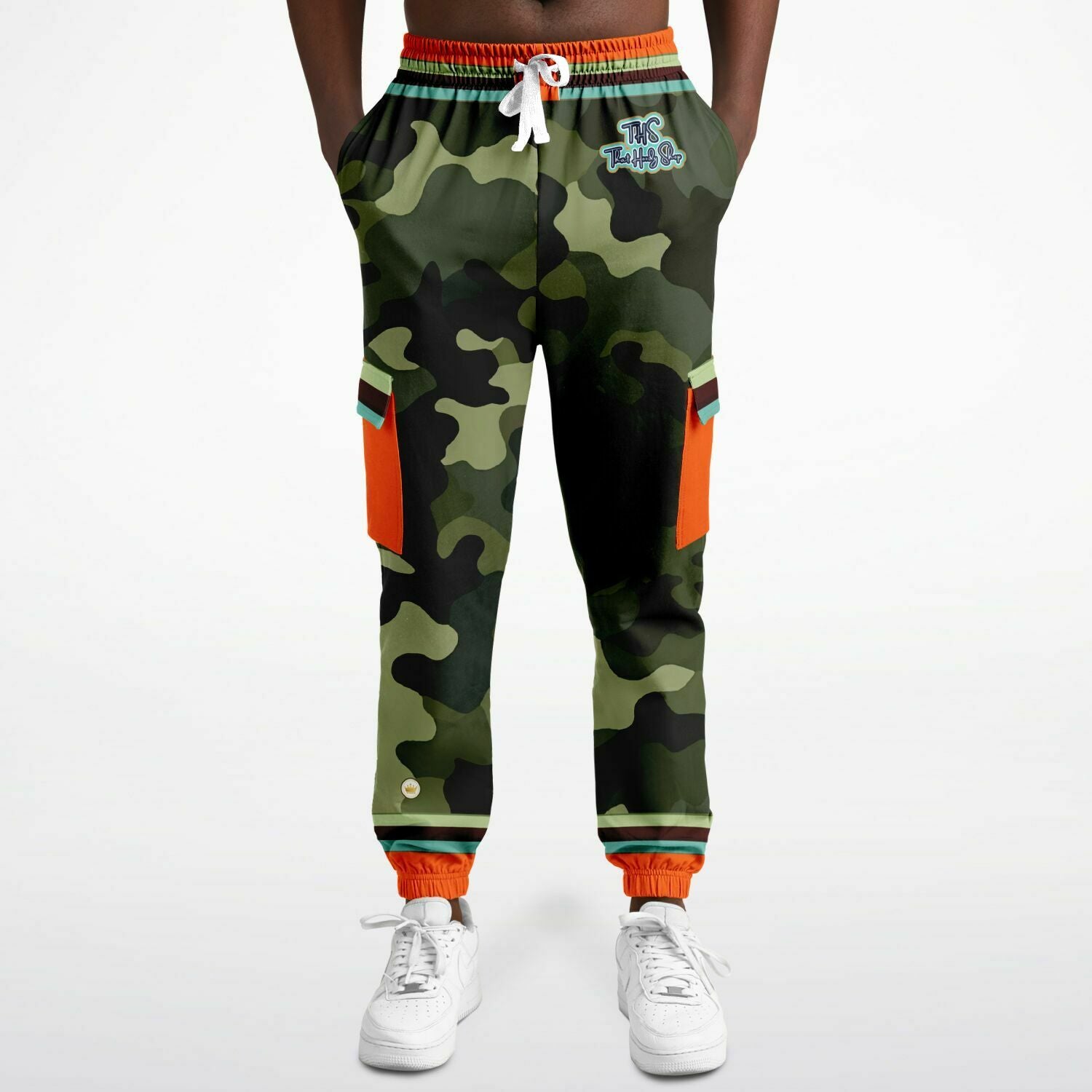 Government Issued Green Camo Eco-Poly Unisex Cargo Joggers