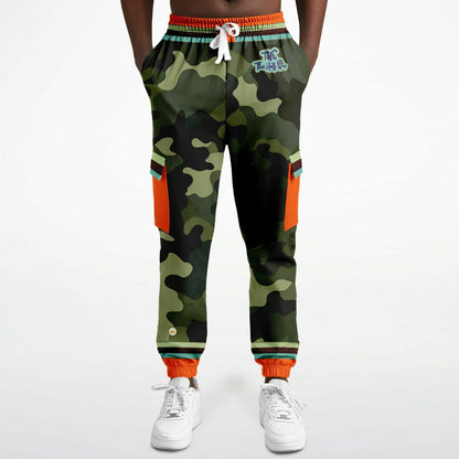 Government Issued Green Camo Eco-Poly Unisex Cargo Joggers