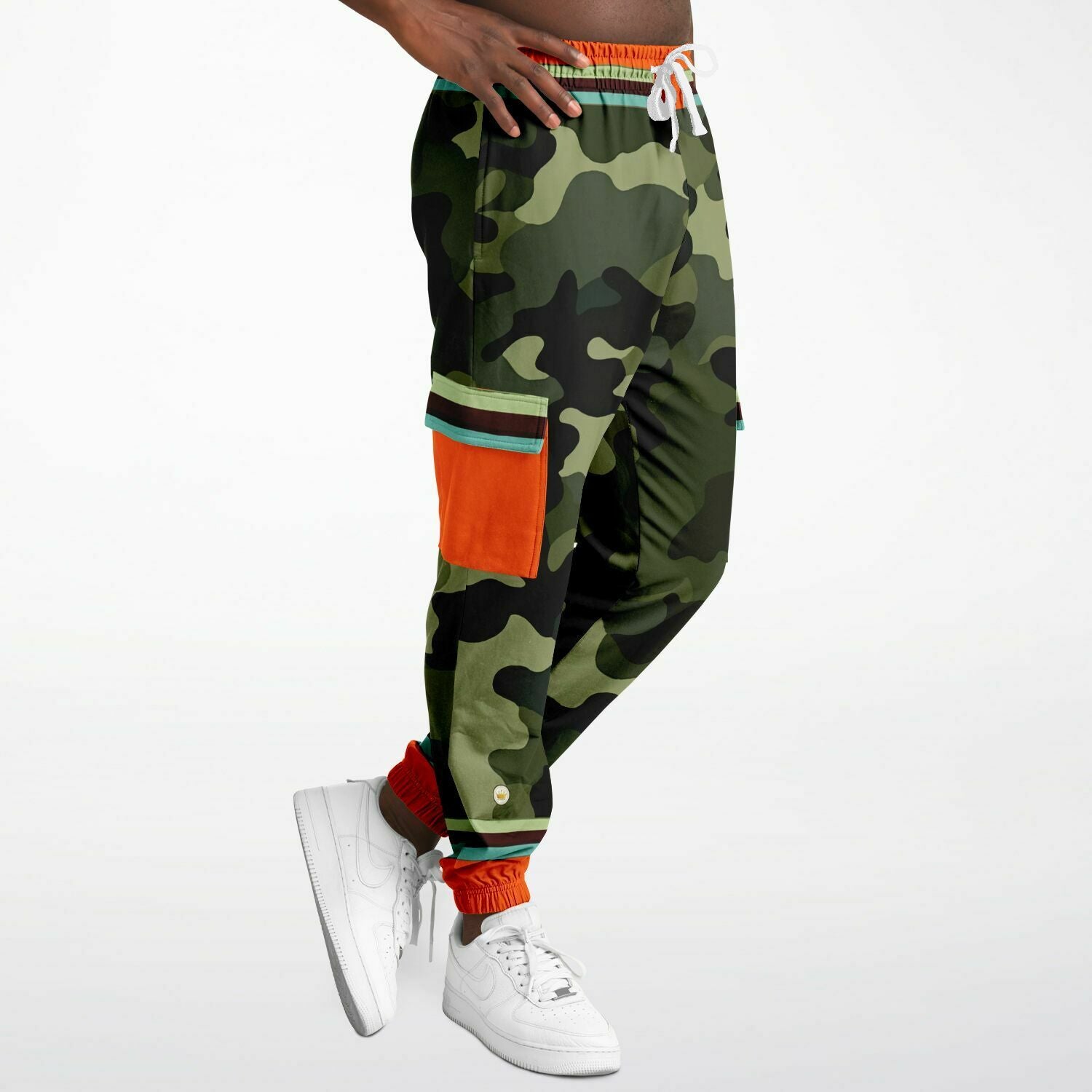 Government Issued Green Camo Eco-Poly Unisex Cargo Joggers