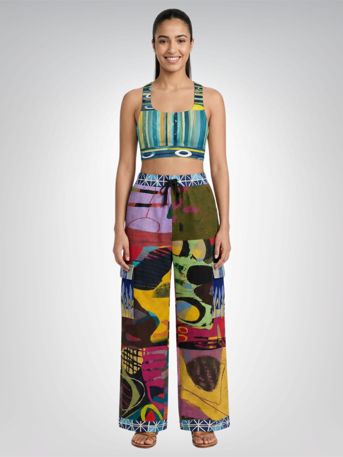 Beautiful Chaos Abstract Art Print Cargo Pants