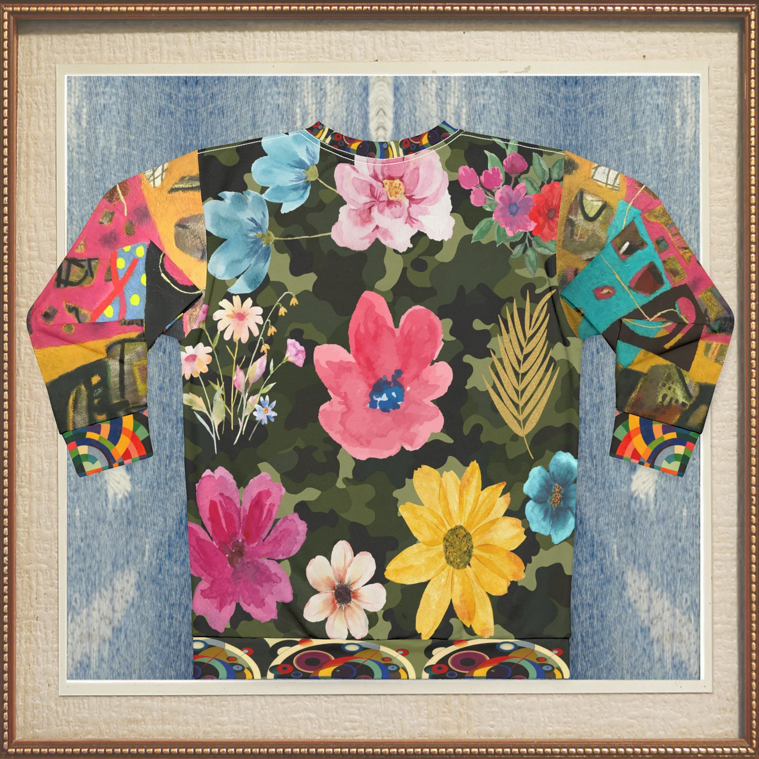 Green Floral Camo Unisex Sweatshirt (Gold Label)