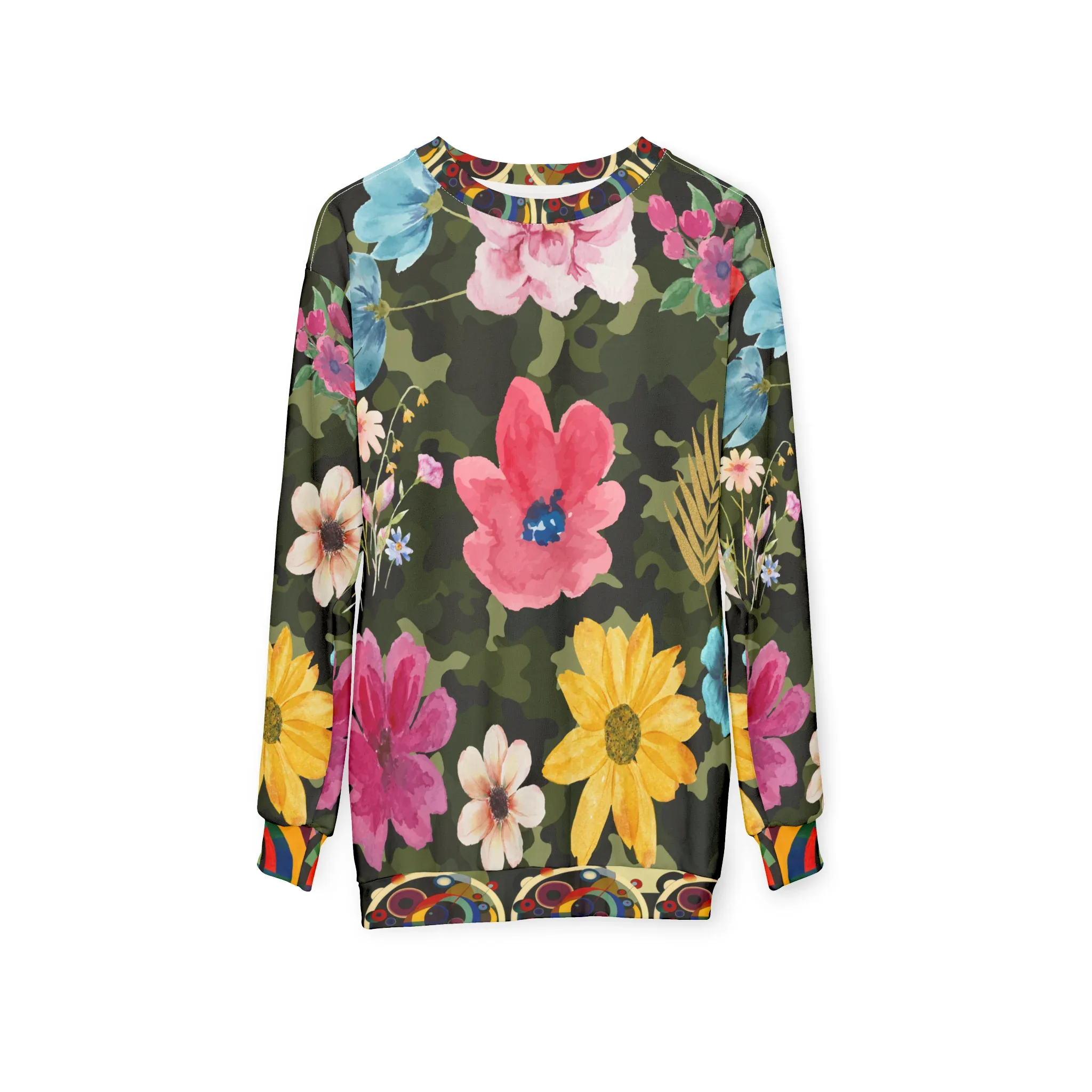 Green Floral Camo Unisex Sweatshirt (Gold Label)