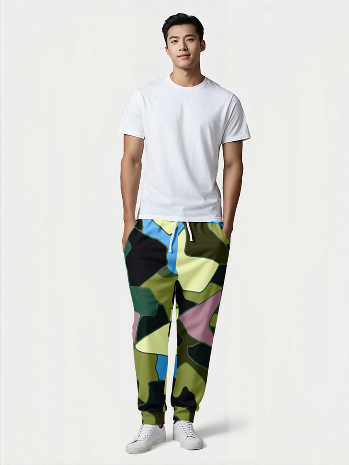 Green Purpalicious Camo Eco-Poly Unisex Joggers