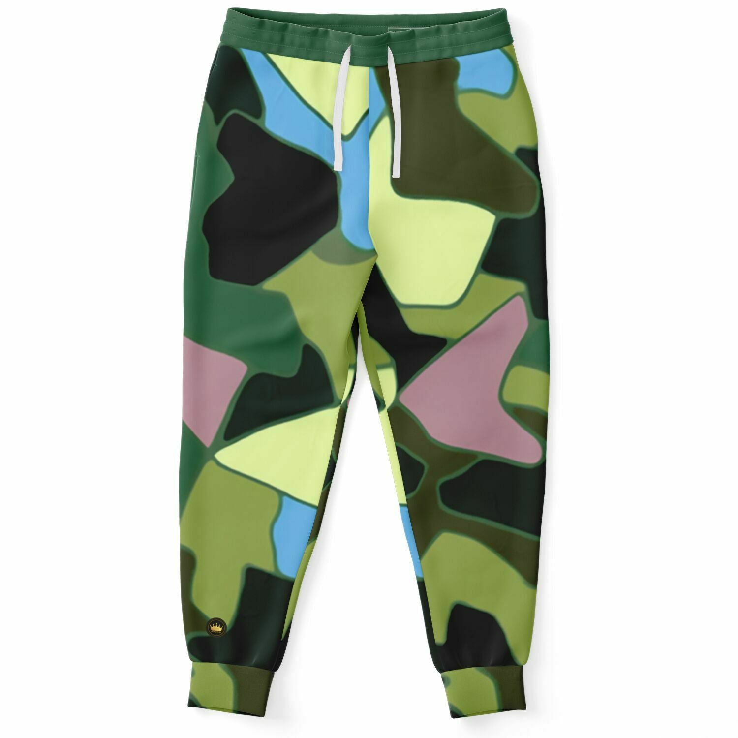 Green Purpalicious Camo Eco-Poly Unisex Joggers
