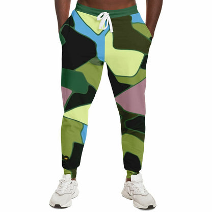 Green Purpalicious Camo Eco-Poly Unisex Joggers