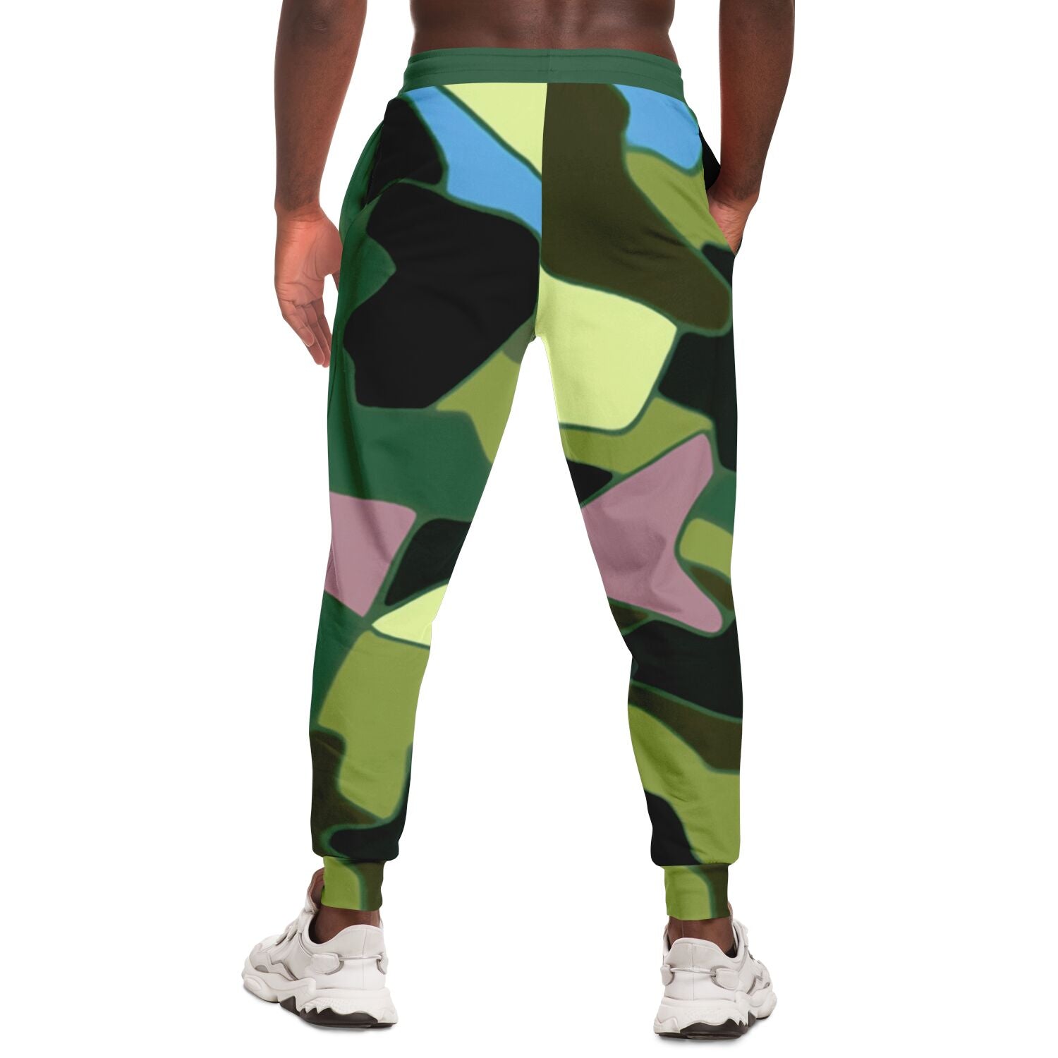 Green Purpalicious Camo Eco-Poly Unisex Joggers