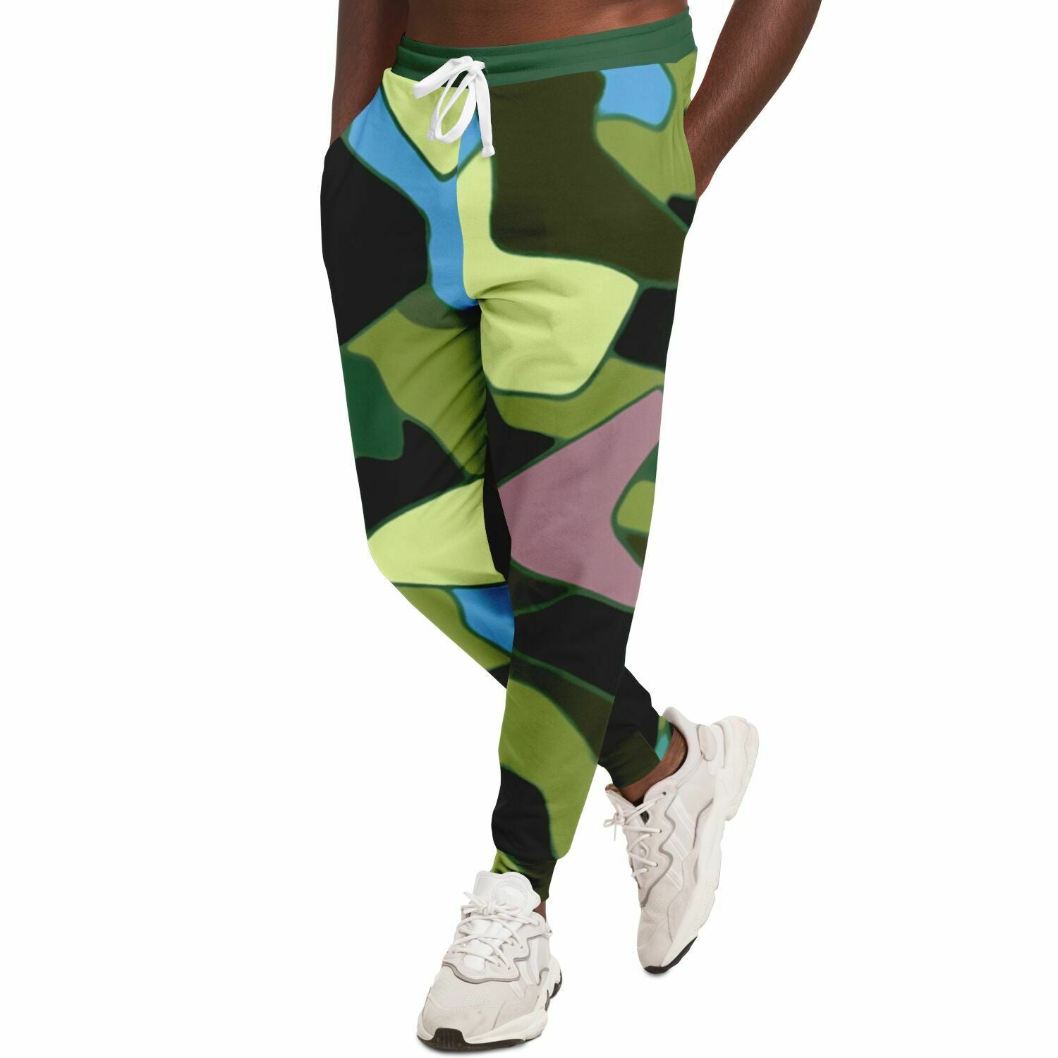 Green Purpalicious Camo Eco-Poly Unisex Joggers