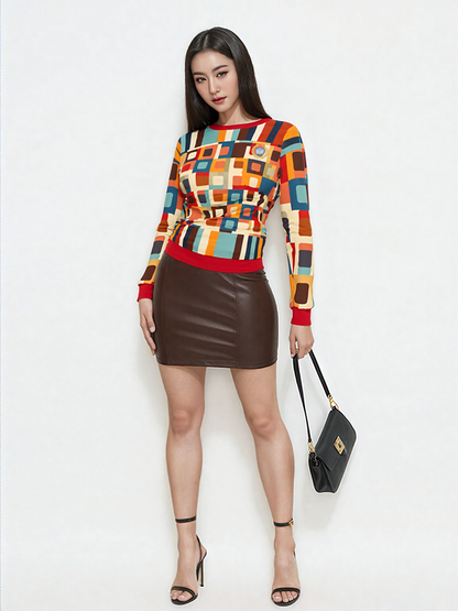 Hip Hip Hooray Groovy Geometric Unisex Sweatshirt (Gold Label)