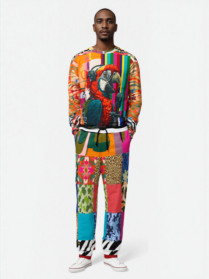 Gypsy Cheetah Multicolor Patchwork Eco-Poly Unisex Joggers