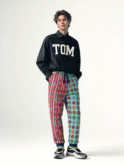 Gypsy Spirit Mandala Stripe Eco-Poly Unisex Joggers