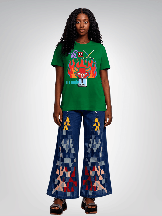 H-E Double Hockey Sticks Level 1 Heavyweight Unisex Tee