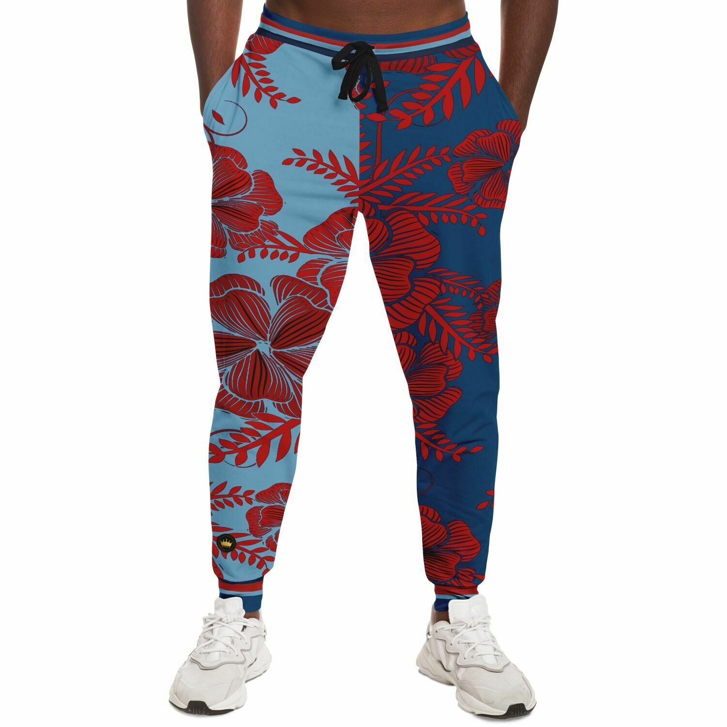 Haleiwa Hawaiian Blue Floral Eco-Poly Unisex Joggers