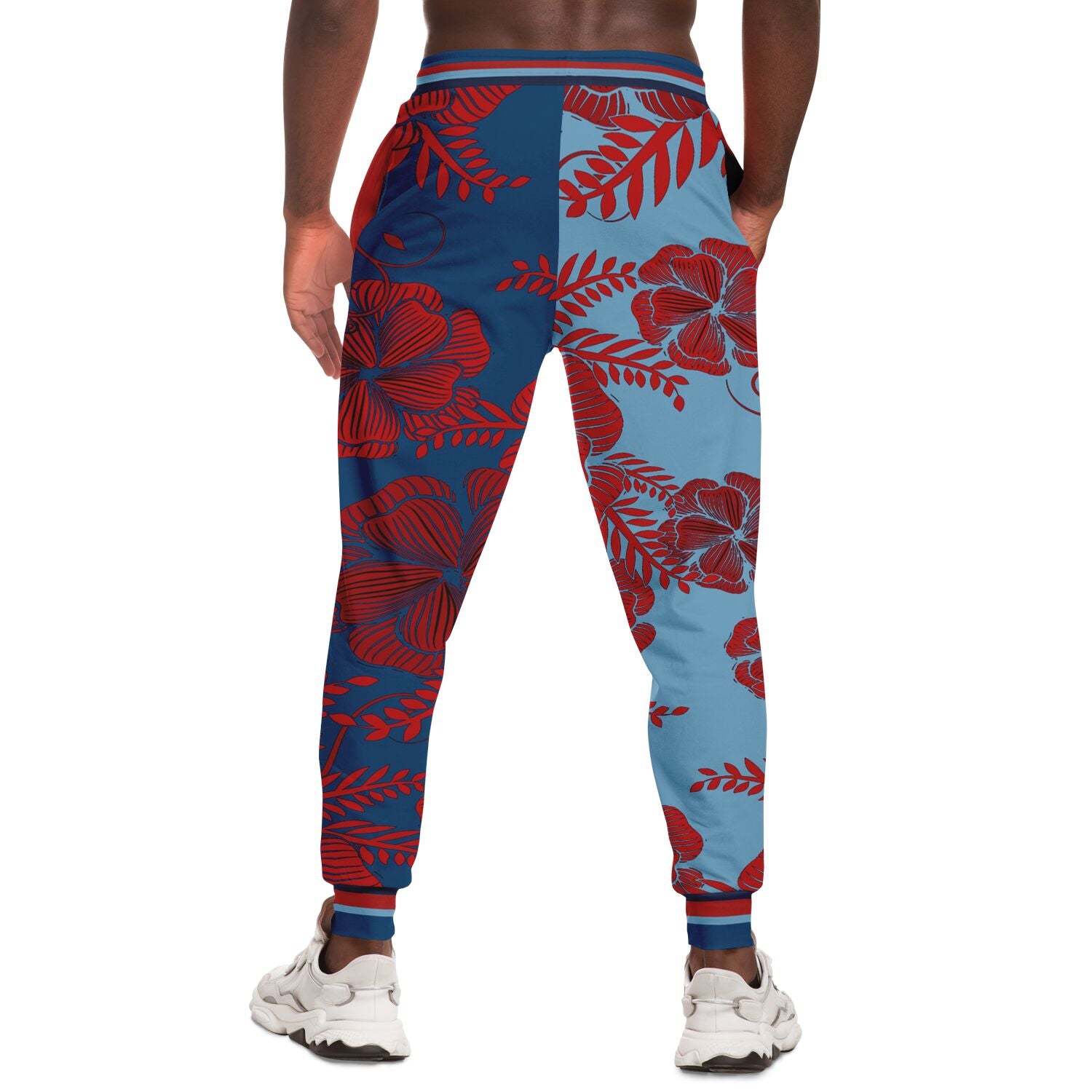 Haleiwa Hawaiian Blue Floral Eco-Poly Unisex Joggers