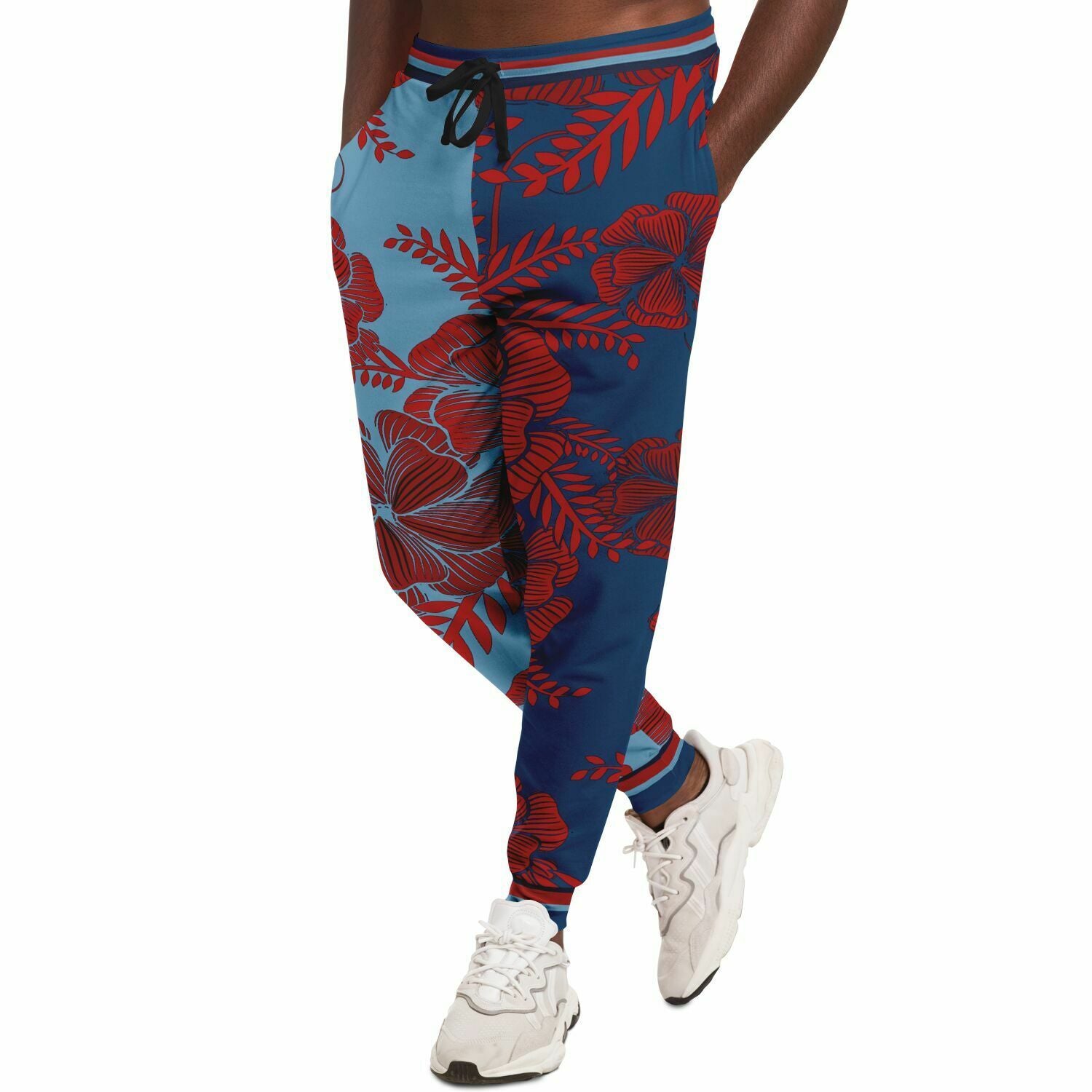 Haleiwa Hawaiian Blue Floral Eco-Poly Unisex Joggers