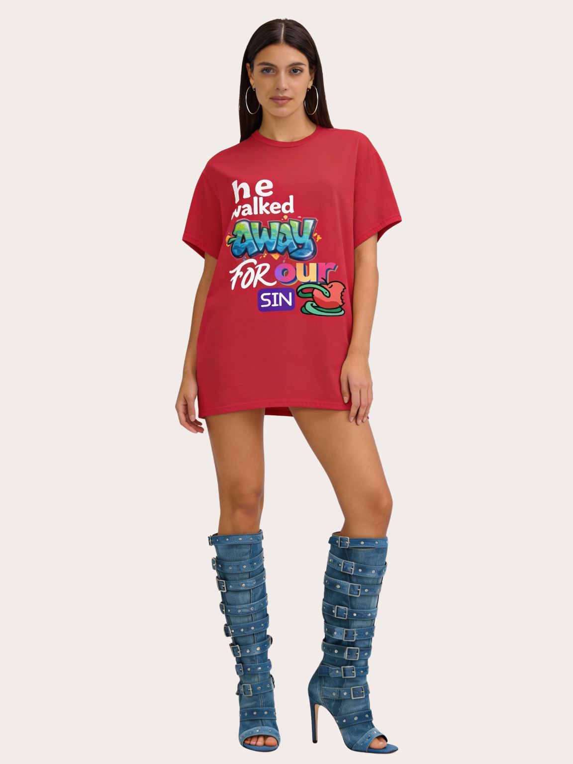 He Walked Away For Our Sins Heavyweight Unisex Tee