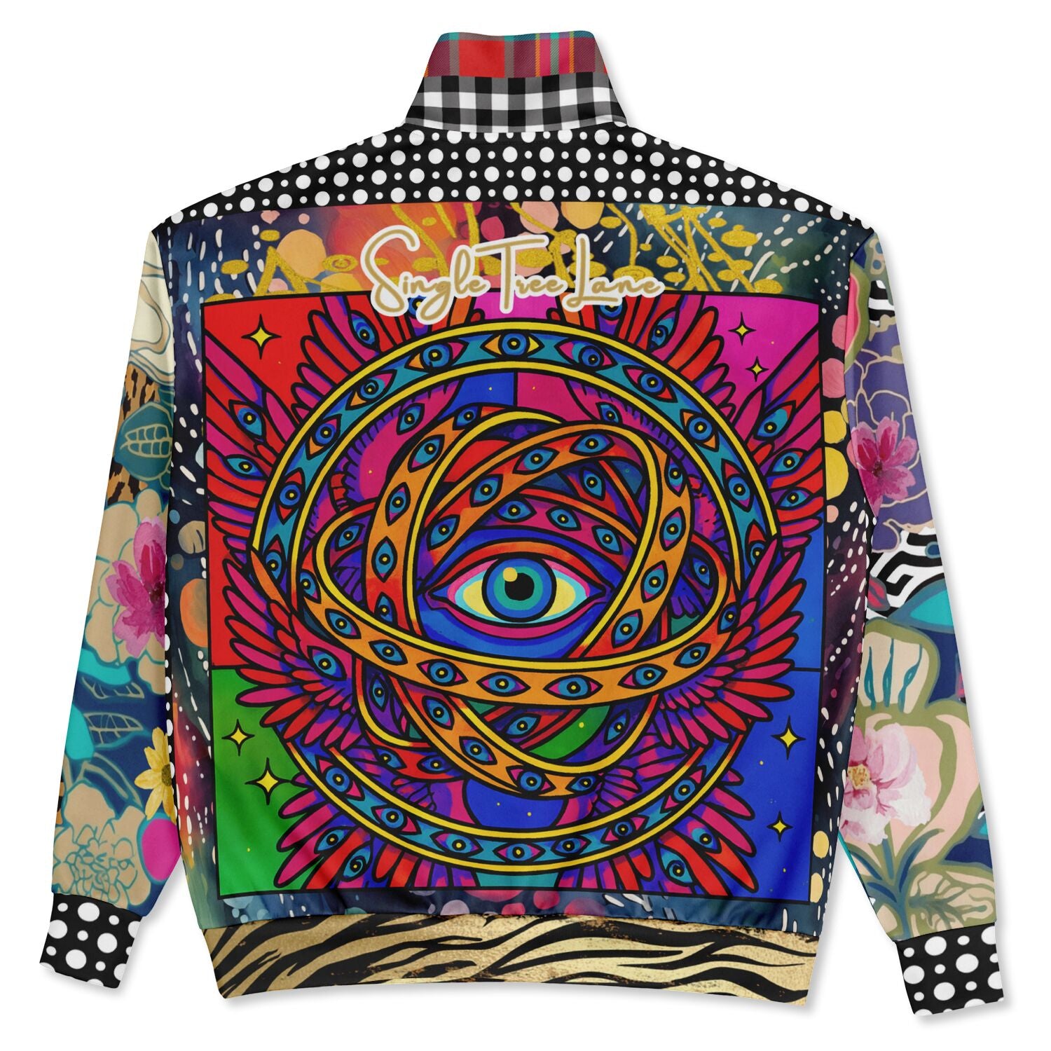 My Friend the Ophanim - Angel in Pop Art Heavyweight Oversized Quarter Zip Sweatshirt