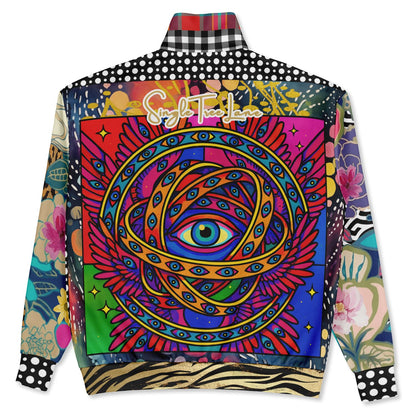 My Friend the Ophanim - Angel in Pop Art Heavyweight Oversized Quarter Zip Sweatshirt