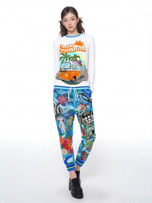 Save the Oceans Blue Camo Eco-Poly Unisex Joggers